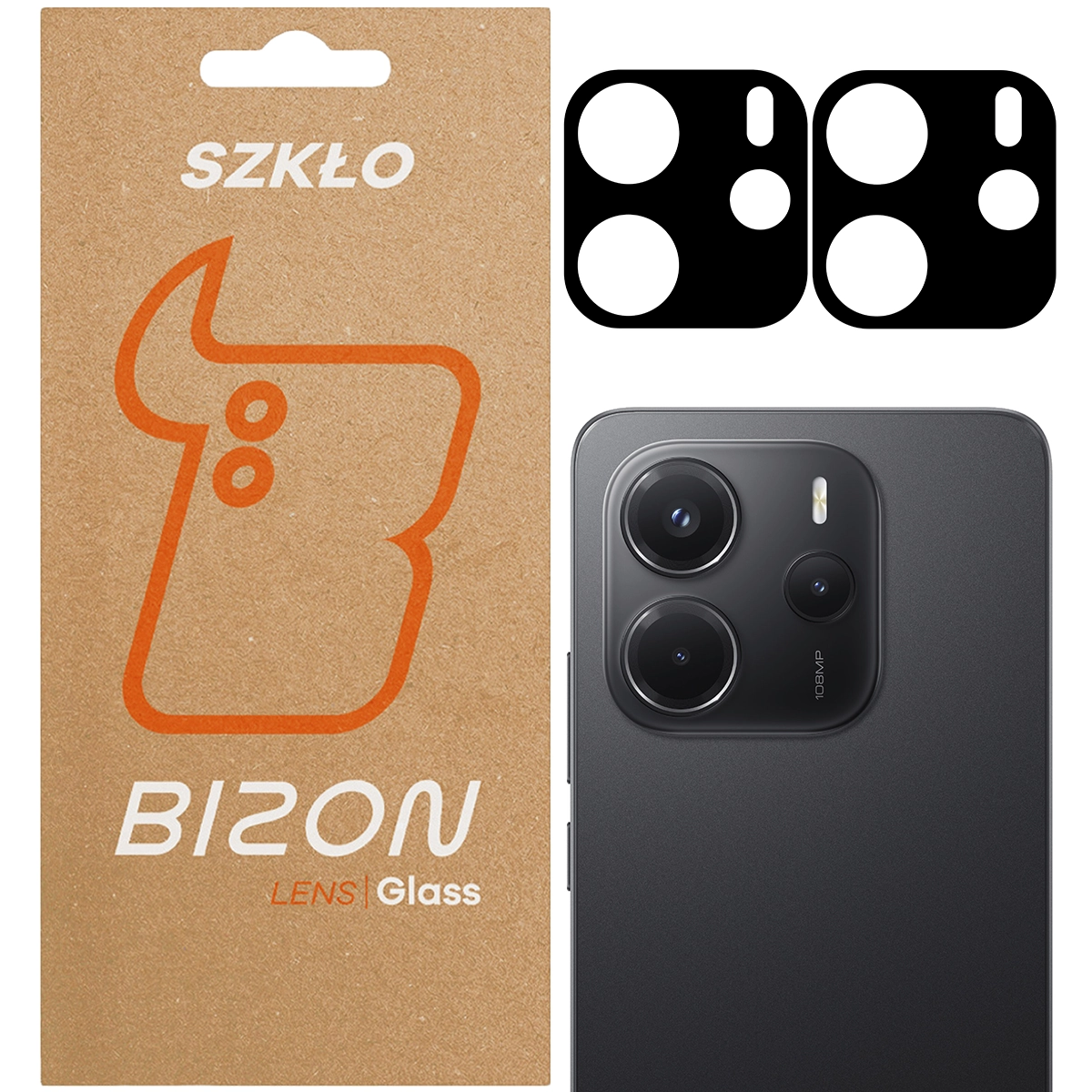 Szkło na aparat Bizon Glass Lens do Redmi Note 14 4G, 2 sztuki